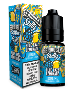 Blue Razz Lemonade Seriously Salty Soda 10ml Bottle Box